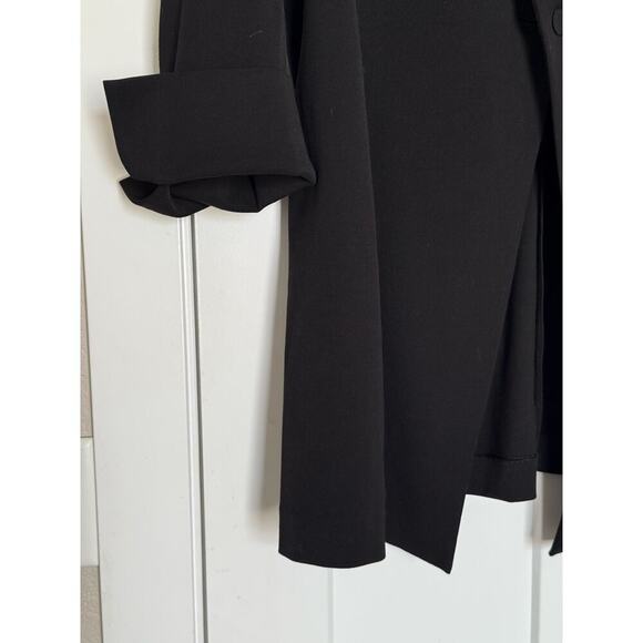 NWOT MM.LAFLEUR Solid Black Tuxedo-Style One-Button Long Slit Coat  Sz +2/US 18 - Picture 10 of 12